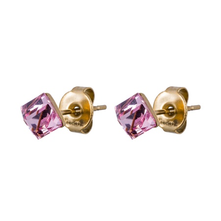 Пусеты Fiore Luna, Crystal Pink, SWE0127/1 P G